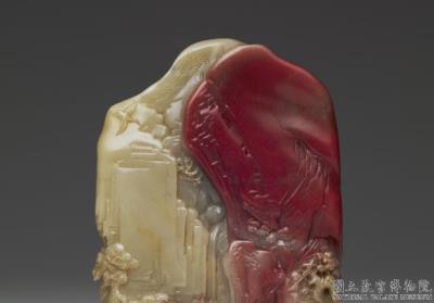 图片[5]-Chicken- blood stone seal depicting the Red Cliff, stamp uncut, Qing dynasty, the 2nd year of Qianlong reign, 1737-China Archive